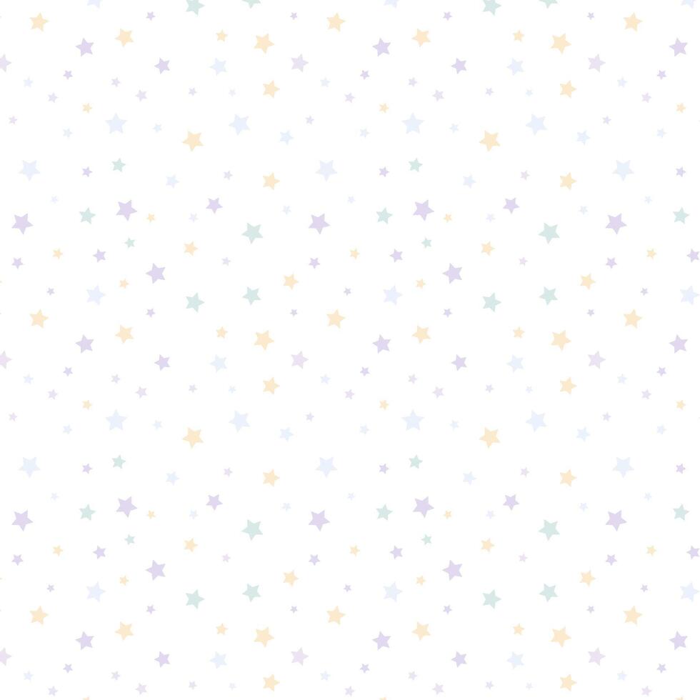 Pastel stars on white background vector