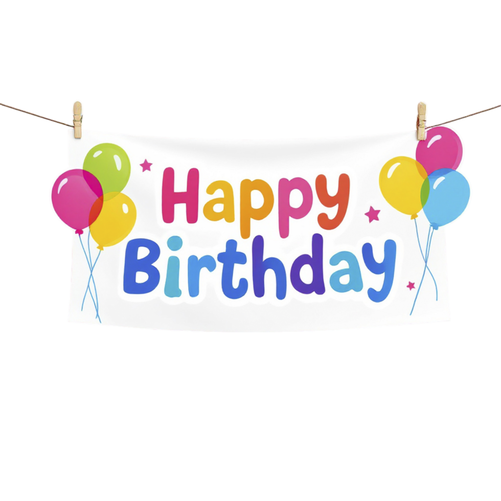 Happy birthday banner clipart png