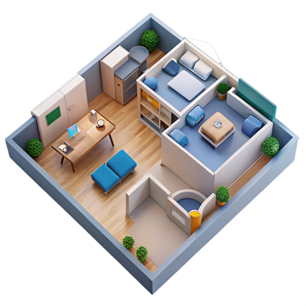 beautiful abstract Floor plan, room layout, interior design, exclusive png