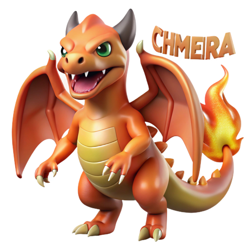 stunning artistic Chimera, fire-breathing hybrid monster, 4K png