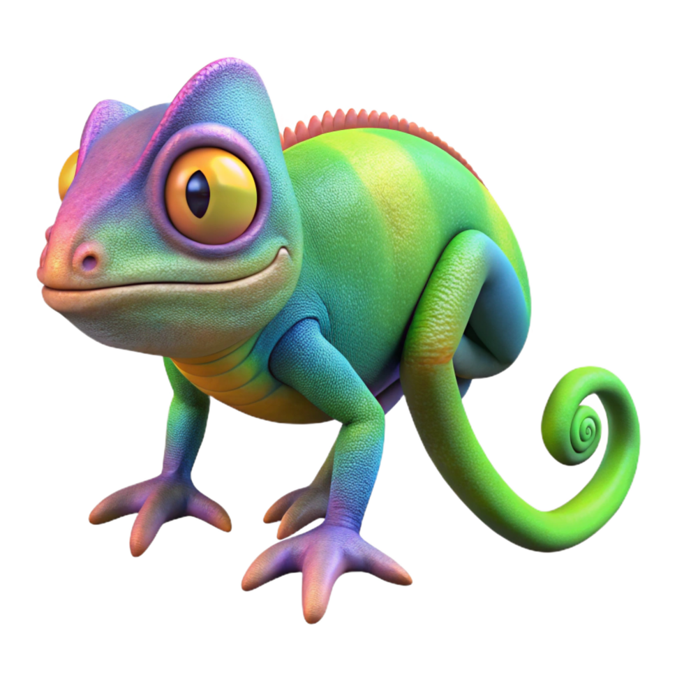wonderful minimalist A chameleon changing color genuine png