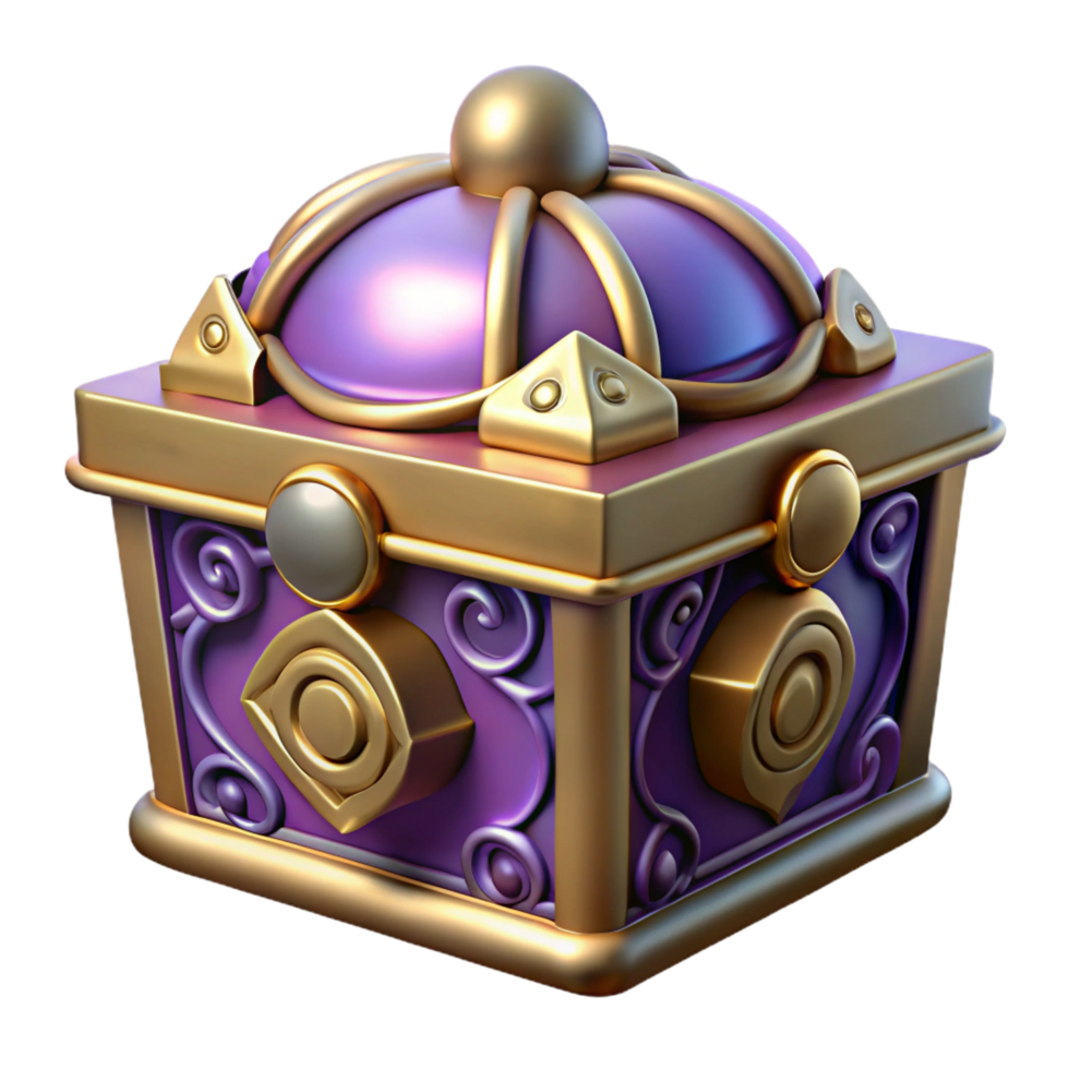 beautiful traditional Pandora's Box, ornate container, mysterious, high resolution png