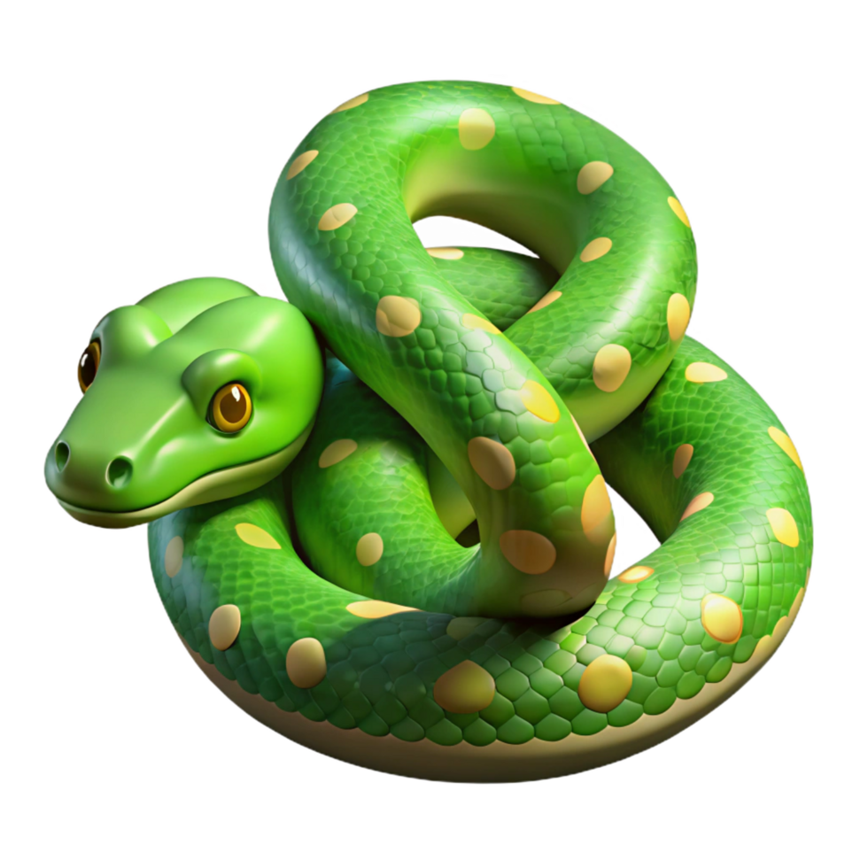 beautiful creative A slithering green tree python genuine png
