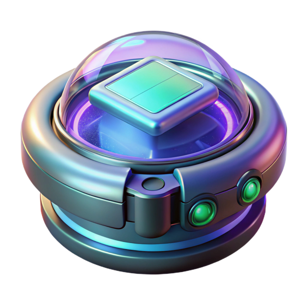 elegant vintage Futuristic communication device with holographic interface and sleek design premium png