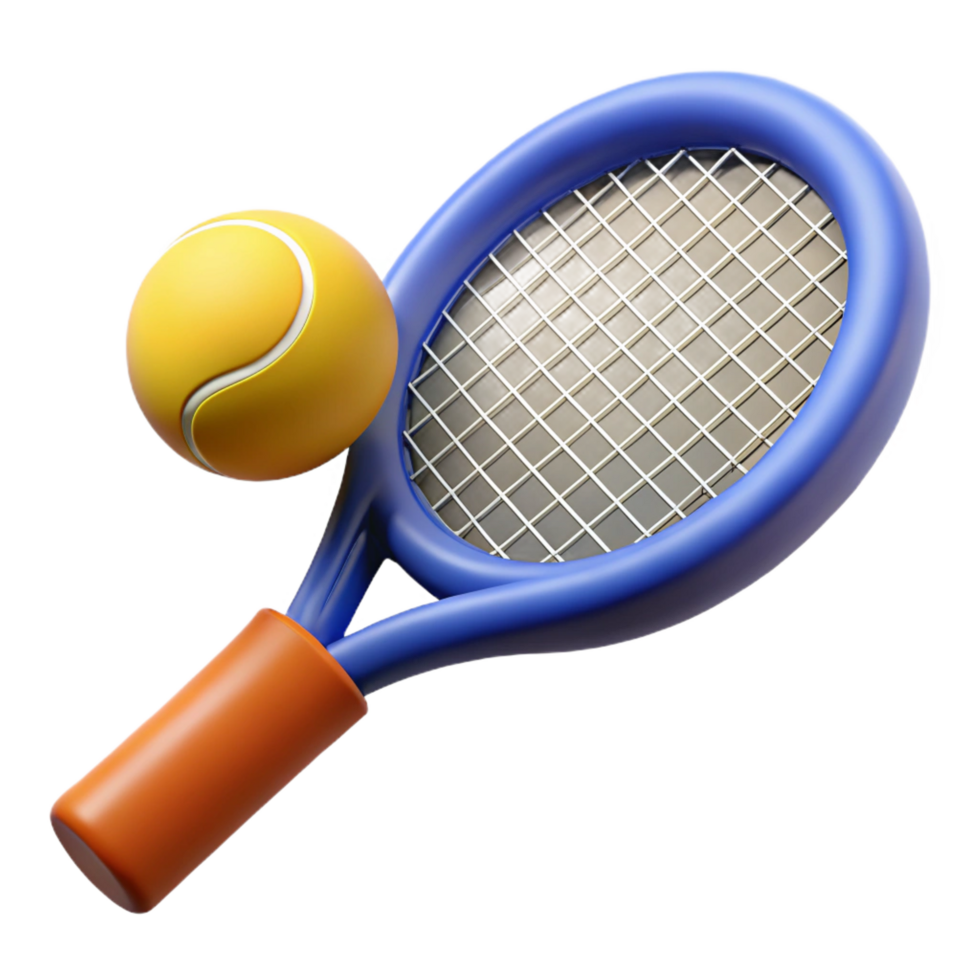 wonderful abstract A tennis racket and ball, premium png