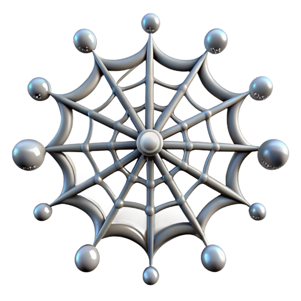 impressive traditional Spider web with dew drops professional png