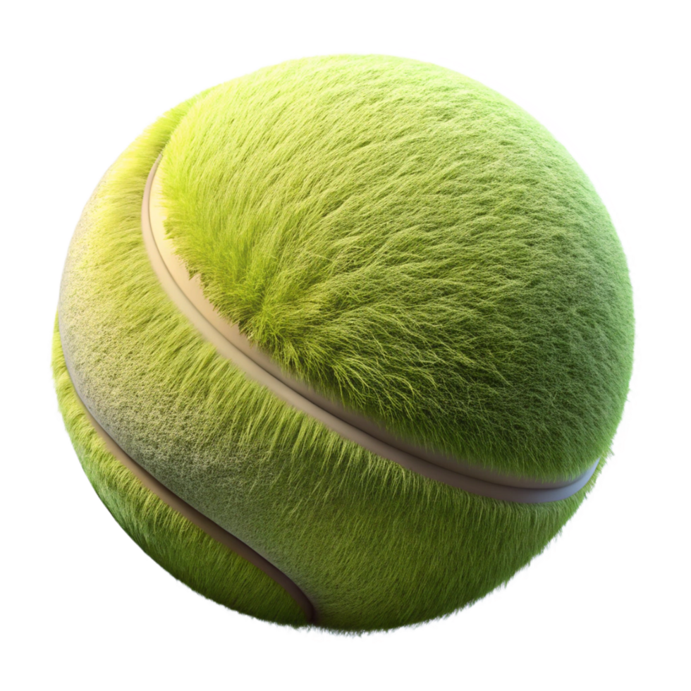 dramatic artistic A tennis ball, fuzzy texture premium png
