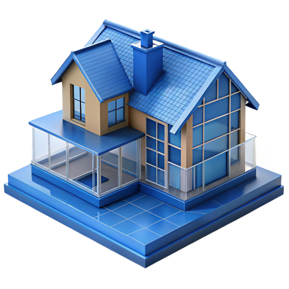 magnificent contemporary Blueprint of a residential house, exclusive png