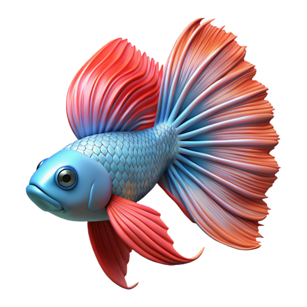 impressive abstract A Siamese fighting fish, fins flared high quality png