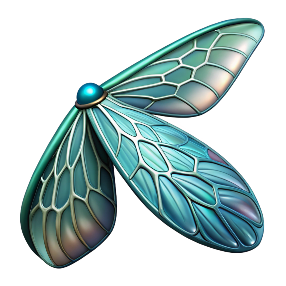 beautiful traditional Alien insect wing with intricate patterns detailed png