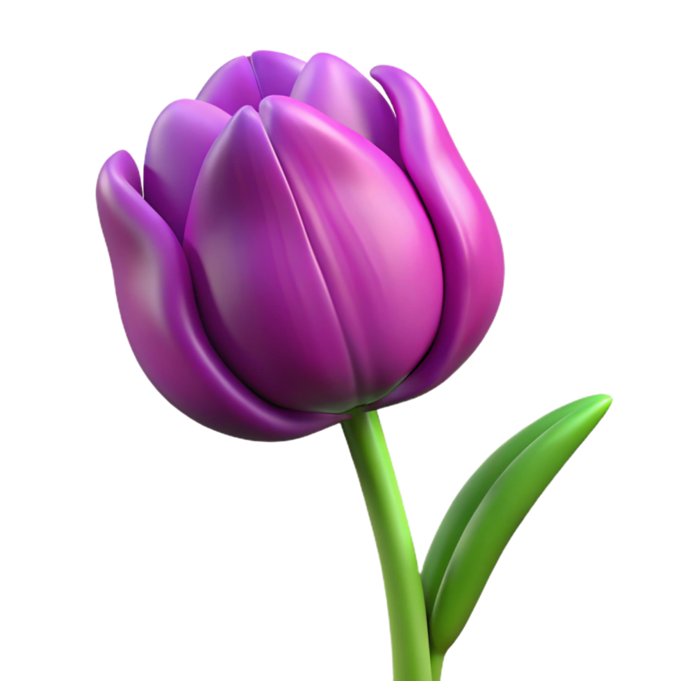 vibrant modern Purple tulip flower genuine png