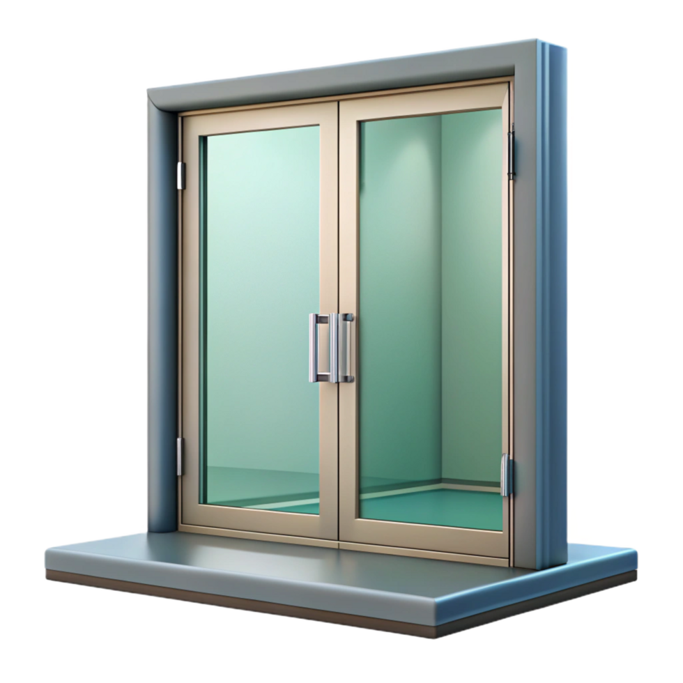 vibrant minimalist Sliding glass door, patio access 4K png