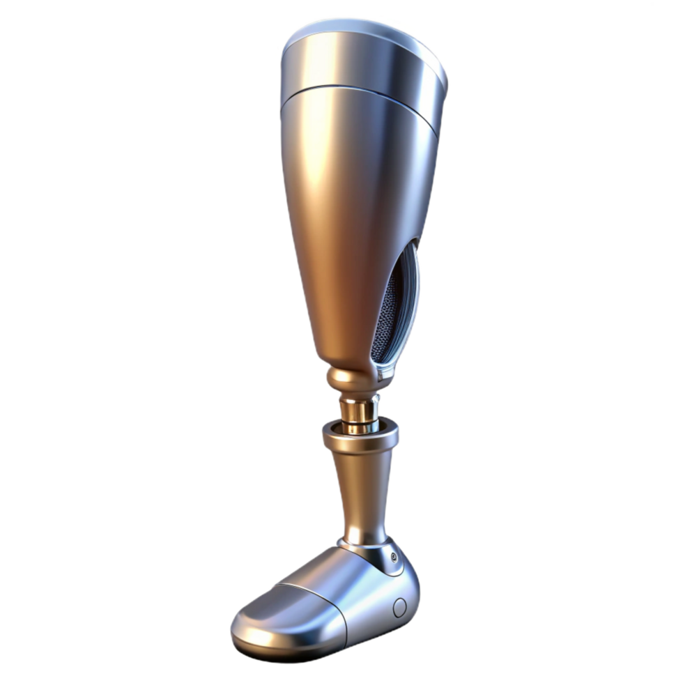wonderful vintage Advanced prosthetic leg with chrome plating genuine png