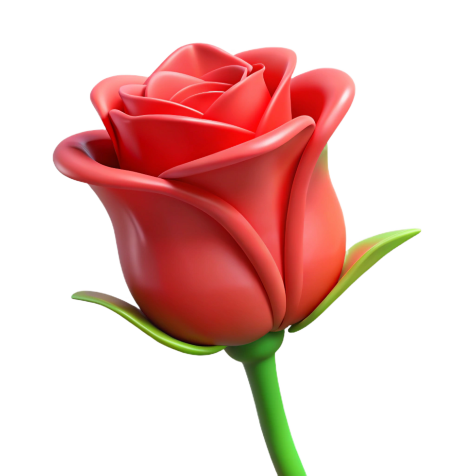 extraordinary classic Single red rose bud high quality png