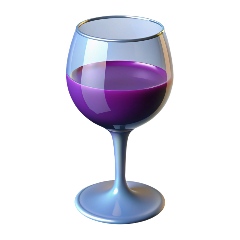 vibrant contemporary Glass of wine, high resolution png