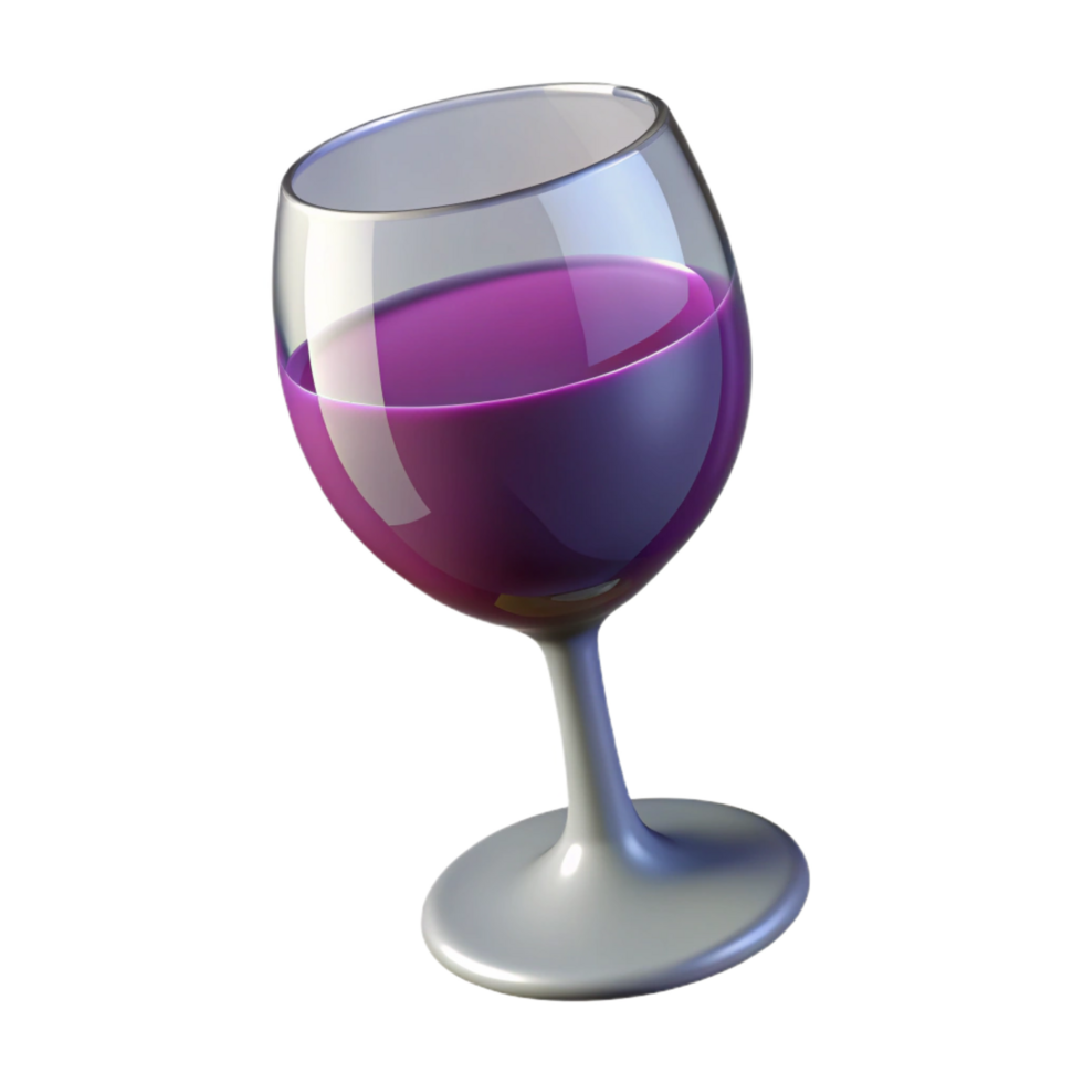 dramatic modern Glass of wine, authentic png