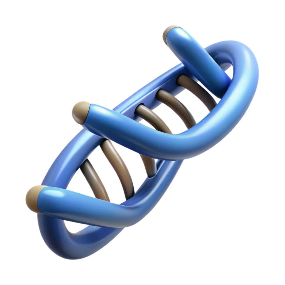 vibrant traditional DNA double helix, professional png