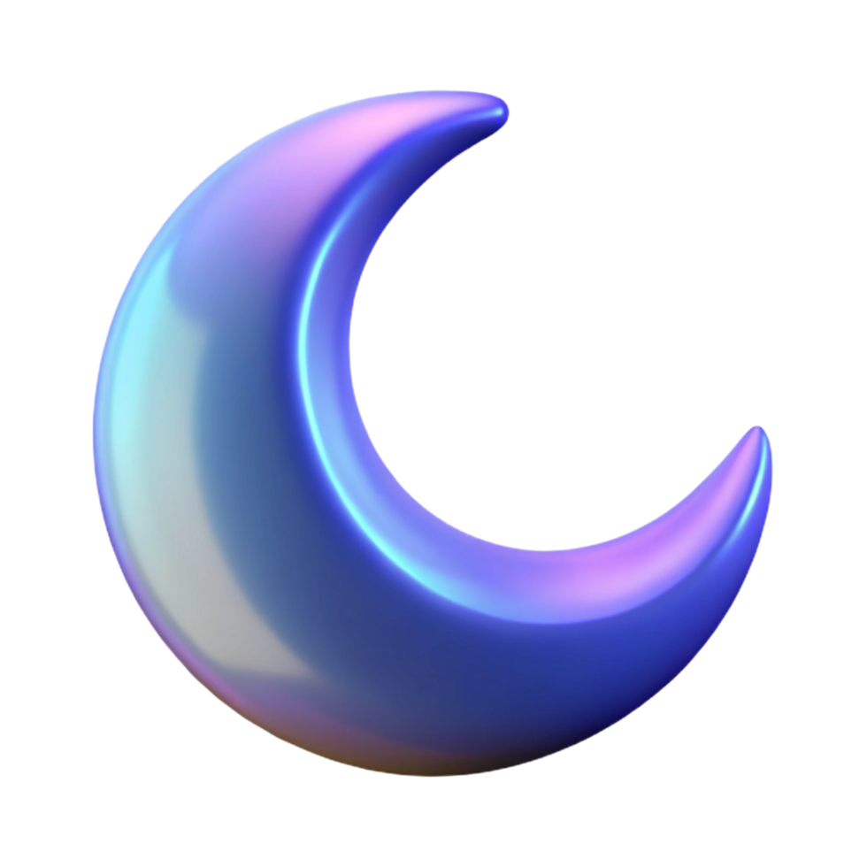 vibrant traditional Crescent moon, authentic png