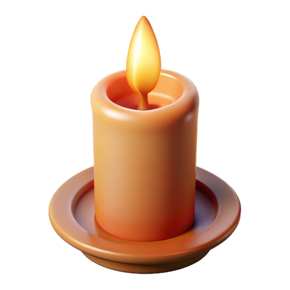 elegant vintage Burning candle, professional png