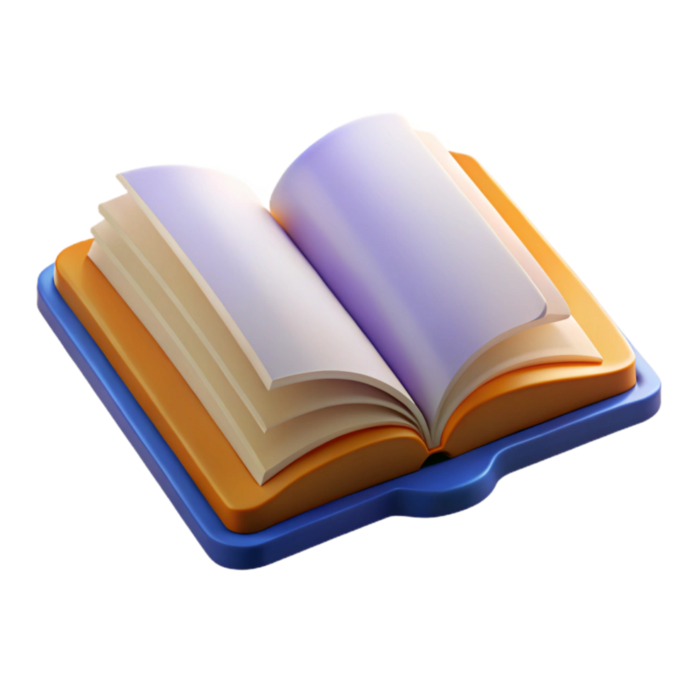 serene abstract Open book, high quality png