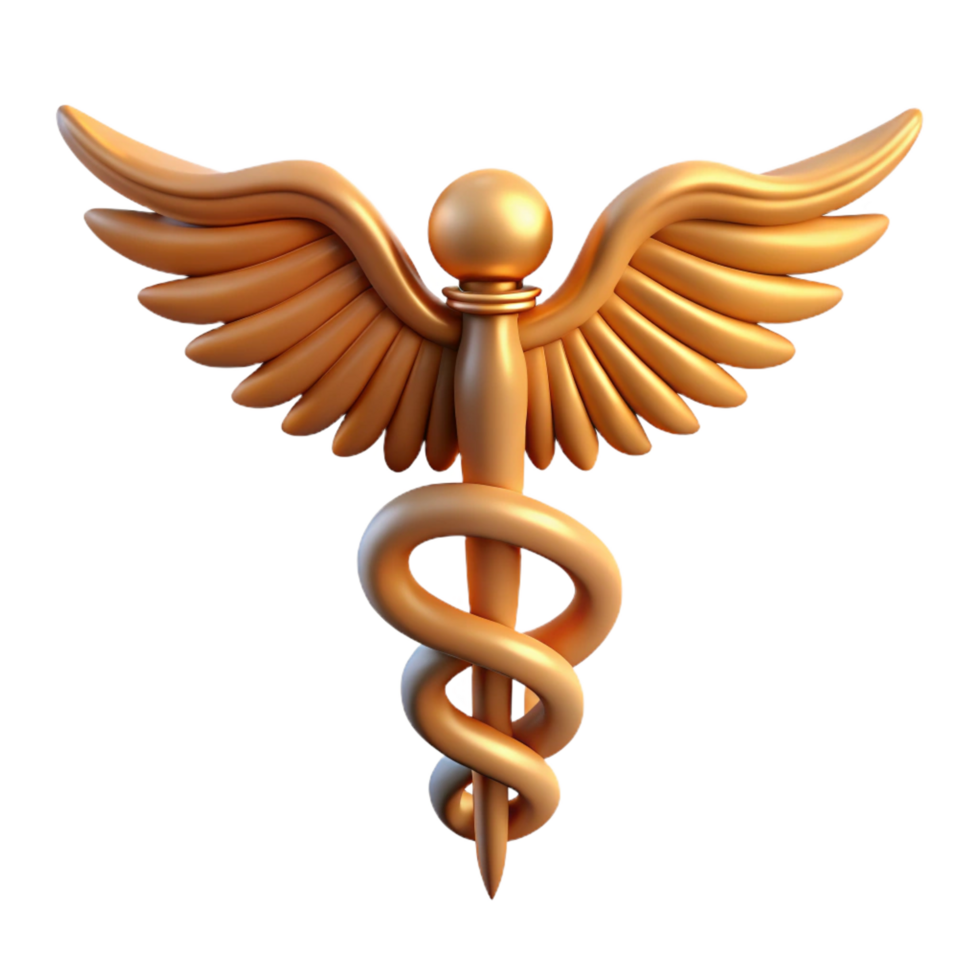 wonderful classic Caduceus, Hermes' staff, high resolution png