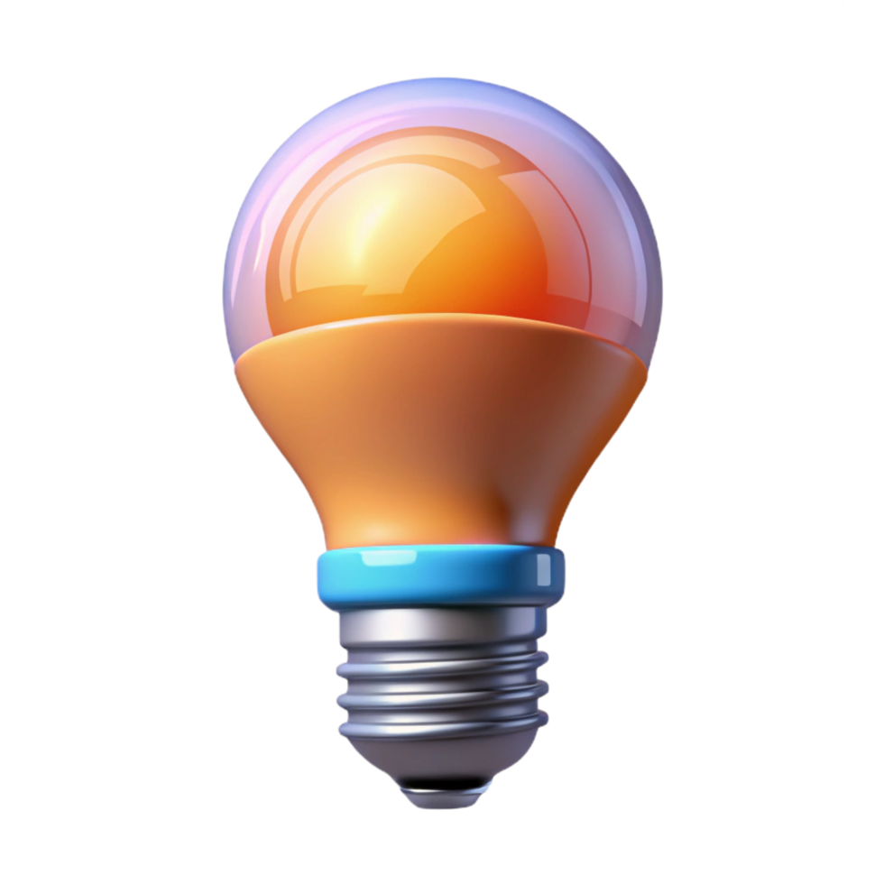 vibrant vintage Futuristic lightbulb with adjustable color temperature and brightness premium png
