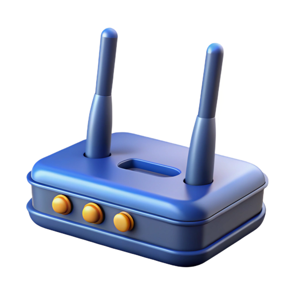 wonderful artistic Wireless router with antennas high resolution png