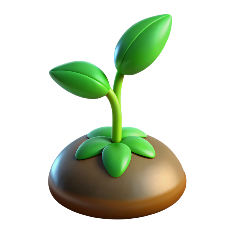 extraordinary rustic Green sprout emerging from seed professional png