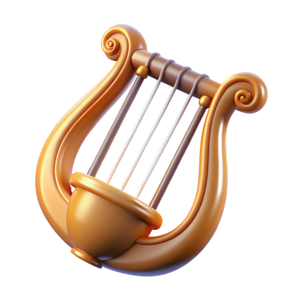 beautiful artistic Lyre of Apollo, 4K png