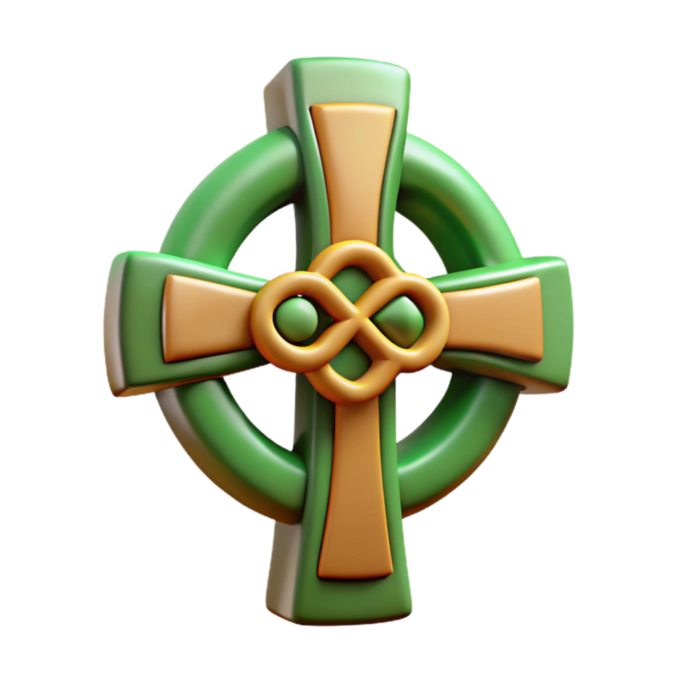 wonderful abstract Celtic cross, religious symbol, premium png