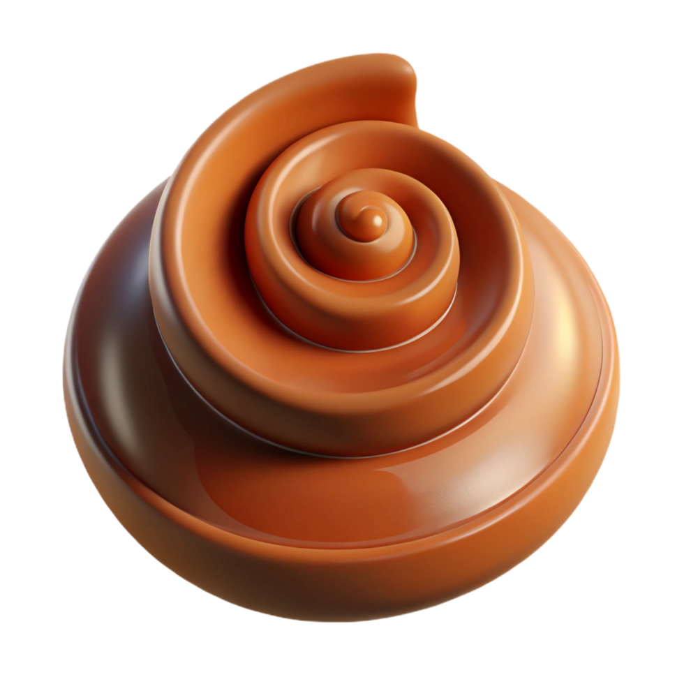 stunning artistic Brown seashell spiral high resolution png