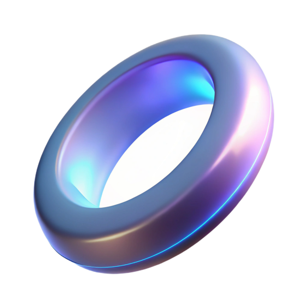 elegant minimalist A single, magical ring, glowing with an inner light, authentic png