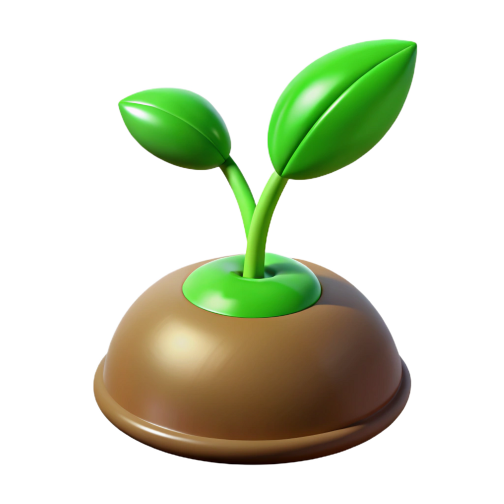 wonderful artistic Green sprout emerging from seed authentic png