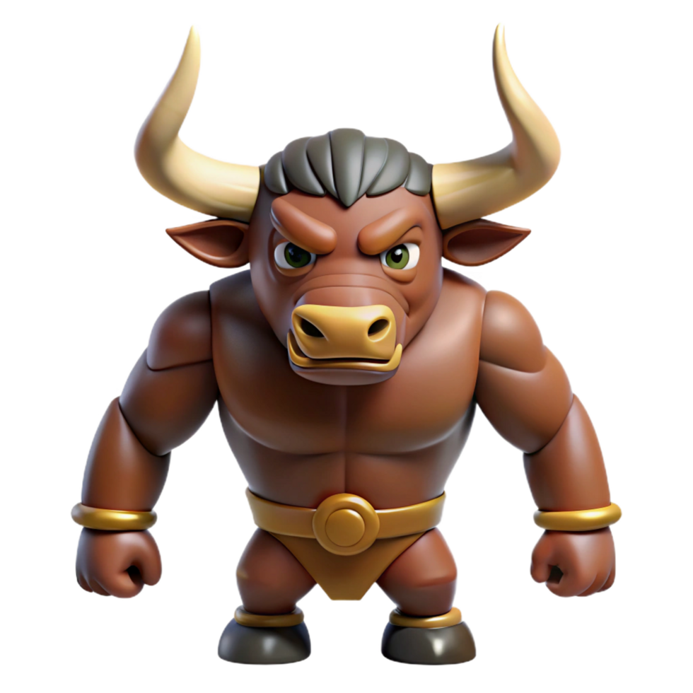 stunning vintage Minotaur, bull-headed monster, labyrinth creature, high resolution png
