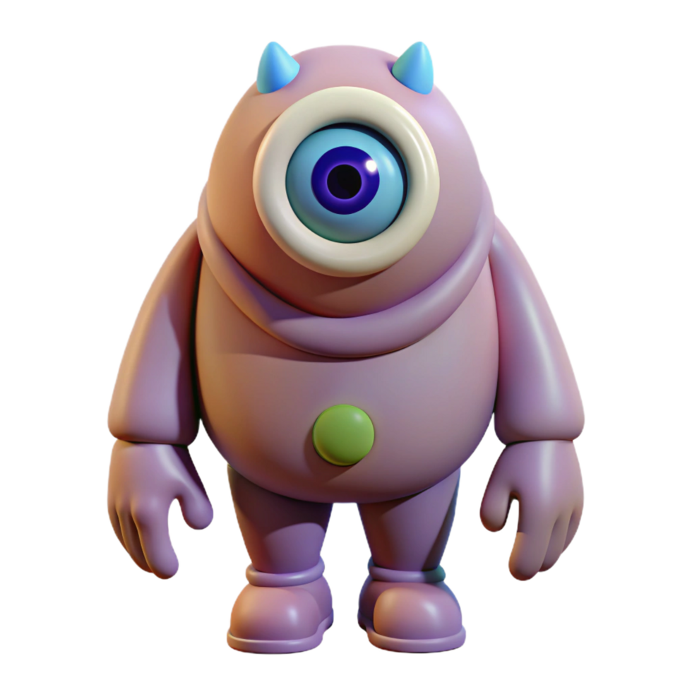 serene minimalist Cyclops, one-eyed giant, mythical creature, high resolution png