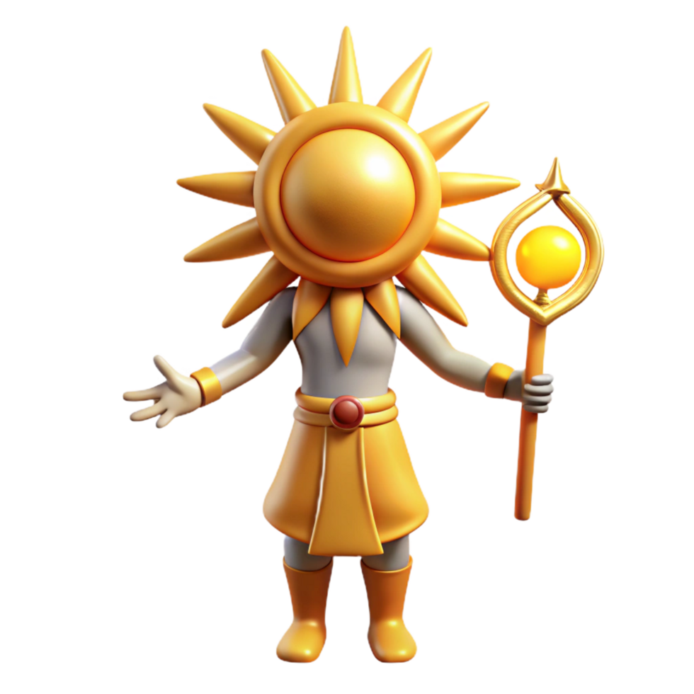 serene modern Ra, sun god, Egyptian mythology, professional png