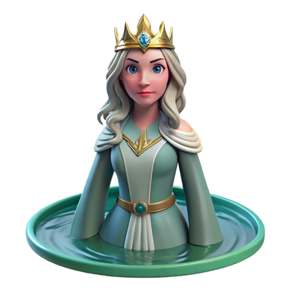 magnificent modern Lady of the Lake, Arthurian legend, original png