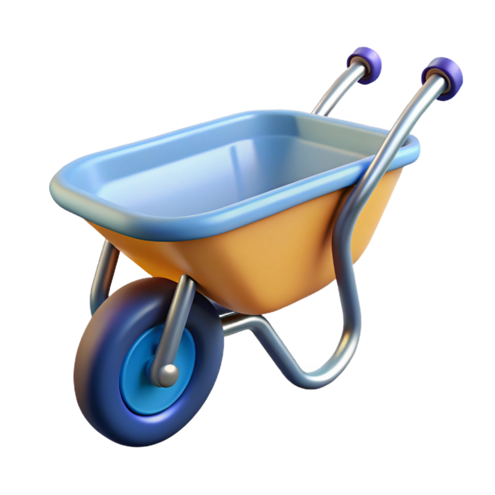 serene creative Wheelbarrow detailed png