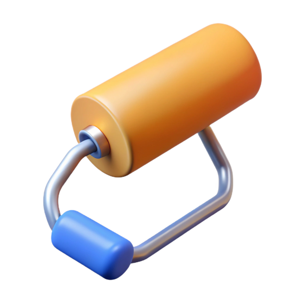 serene modern Paint roller authentic png