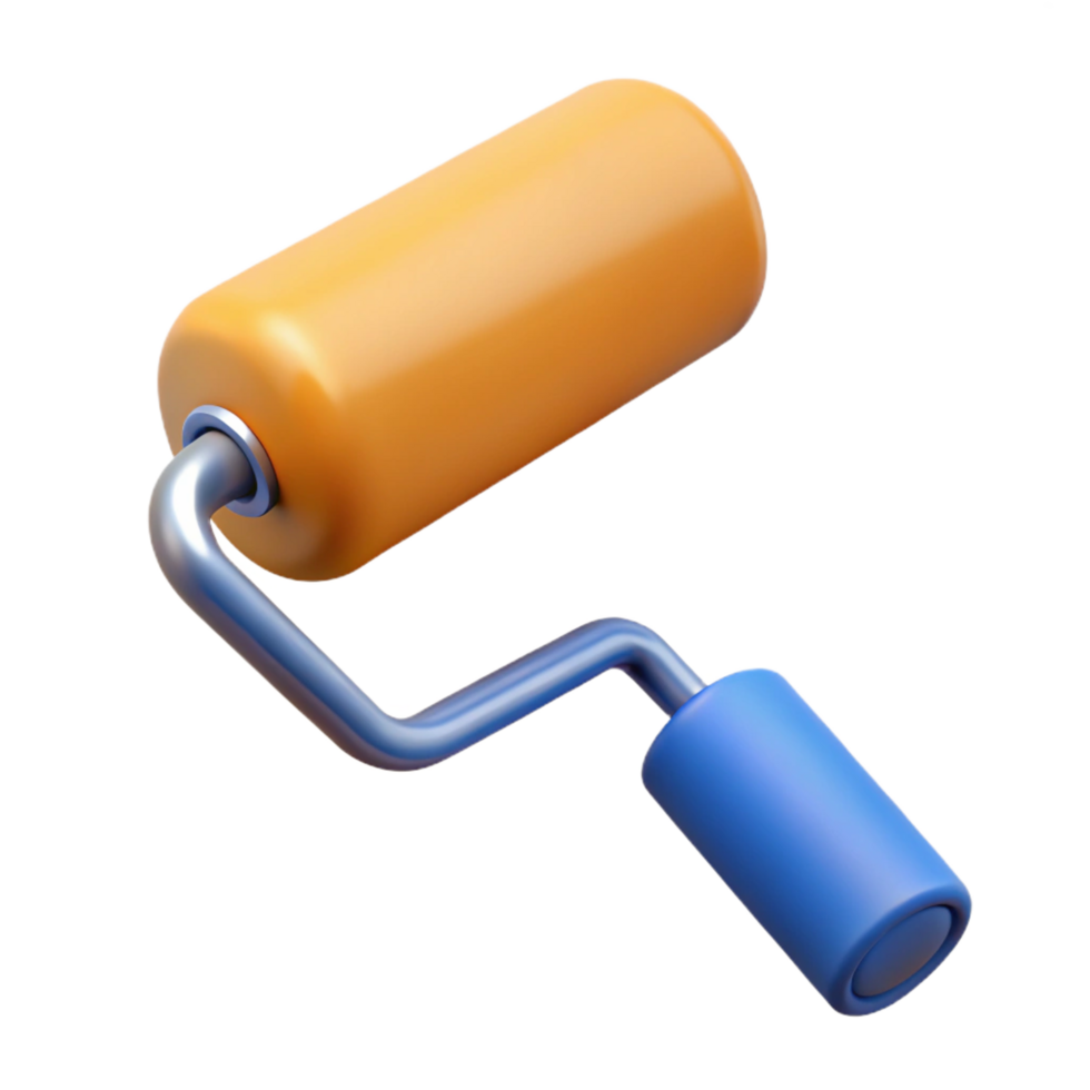 vibrant modern Paint roller original png
