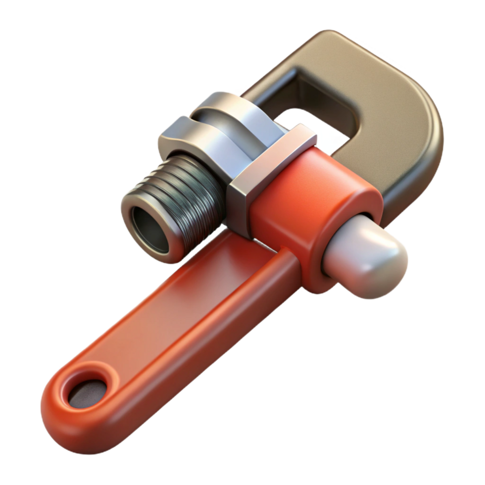 beautiful abstract Plumbing pipe wrench 4K png
