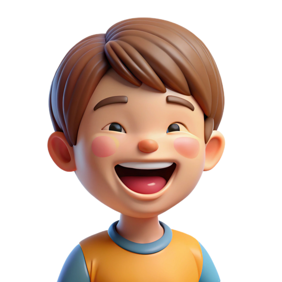 beautiful abstract Happy child laughing, playful portrait, authentic png