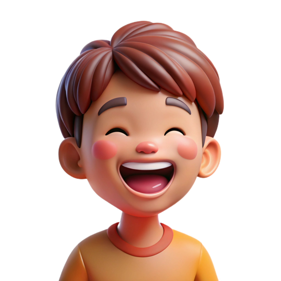 impressive rustic Happy child laughing, playful portrait, high resolution png