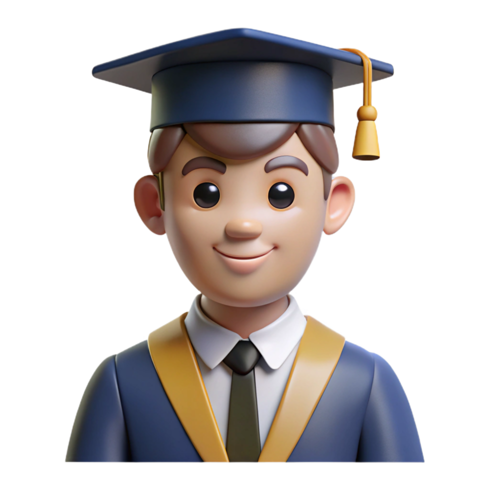 dramatic vintage Graduate in cap and gown, graduation portrait, exclusive png