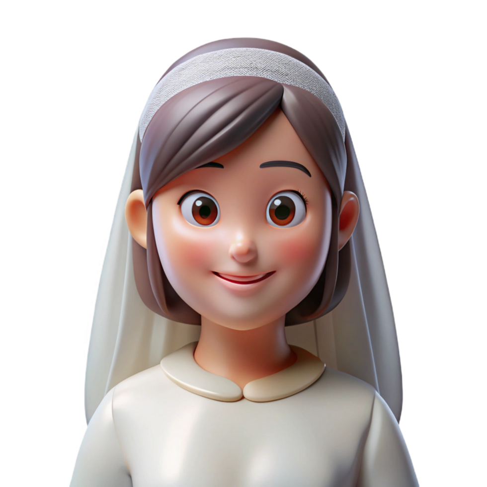 dramatic contemporary Bride with veil, wedding portrait, premium png