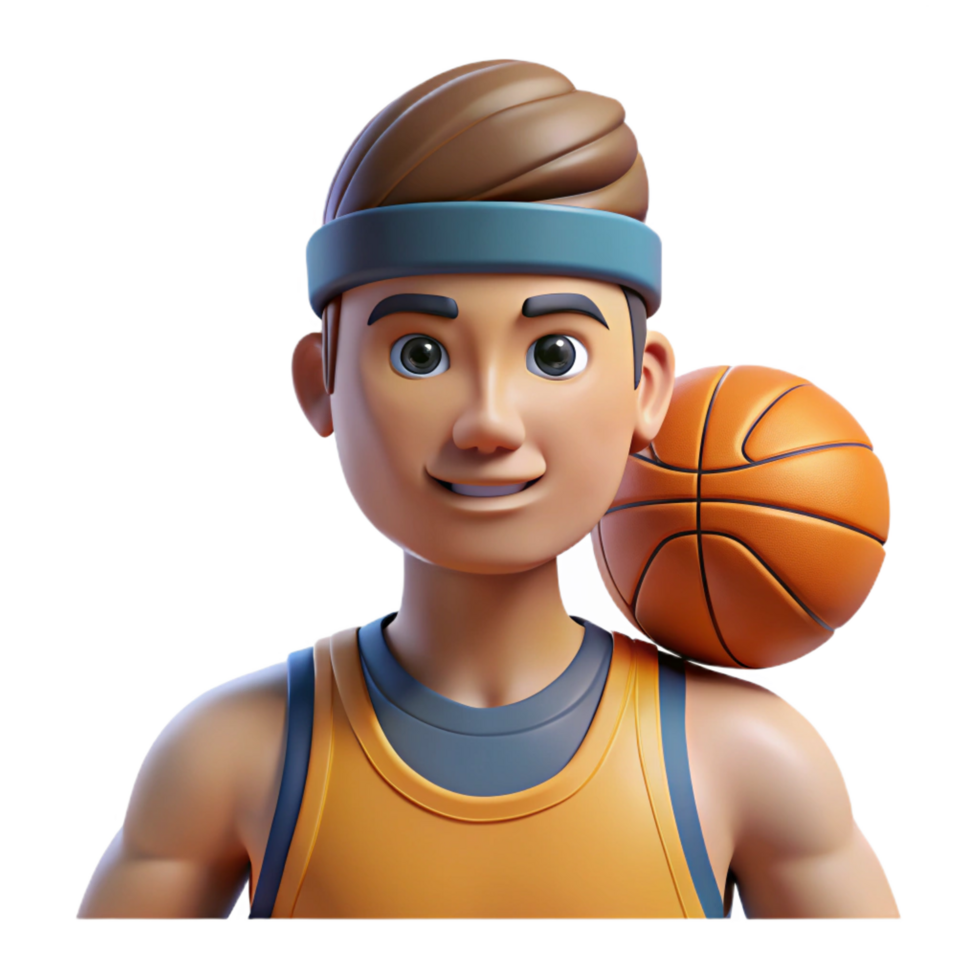 extraordinary abstract Athlete with basketball, sports portrait, original png