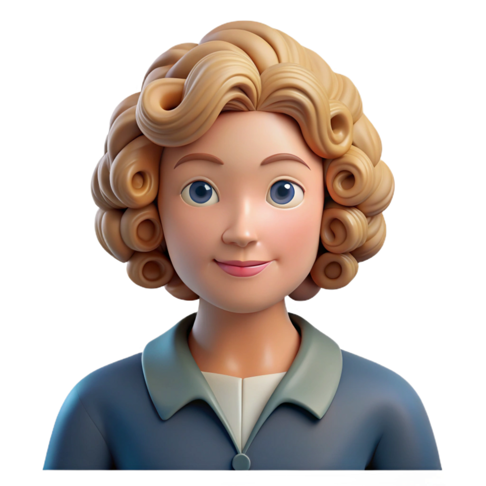 dramatic creative Woman with curly hair, hairstyle portrait, genuine png