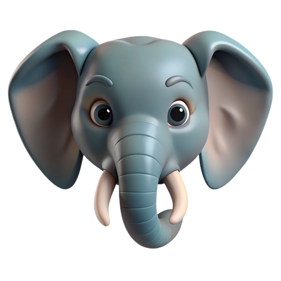 vibrant abstract Elephant portrait, wildlife portrait, authentic png