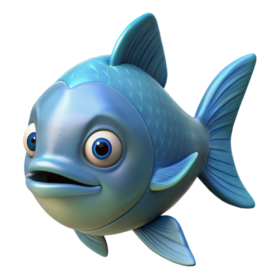 extraordinary rustic Fish portrait, aquatic portrait, high quality png