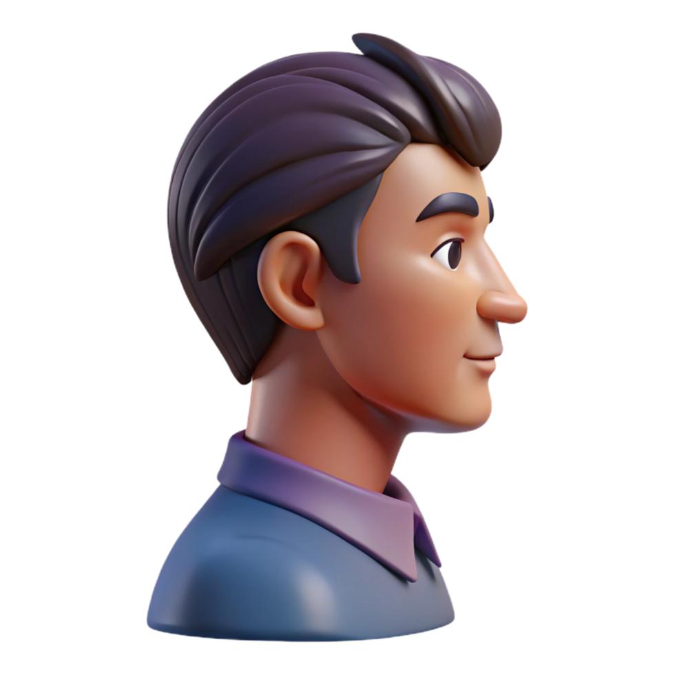 wonderful classic Profile portrait, side view portrait, high resolution png